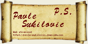 Pavle Šukilović vizit kartica